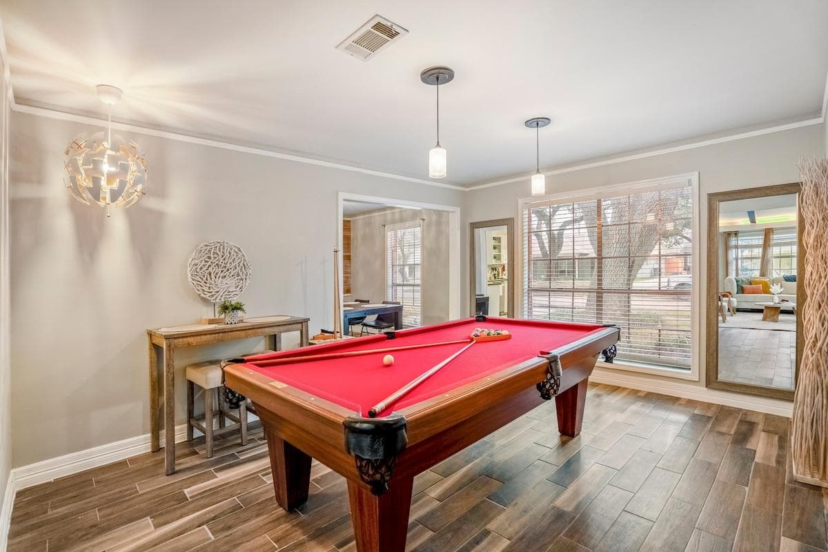 Challenge friends to a game of pool in our entertainment haven