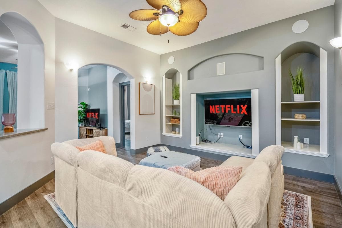 Cozying up in our Living Room Retreat
